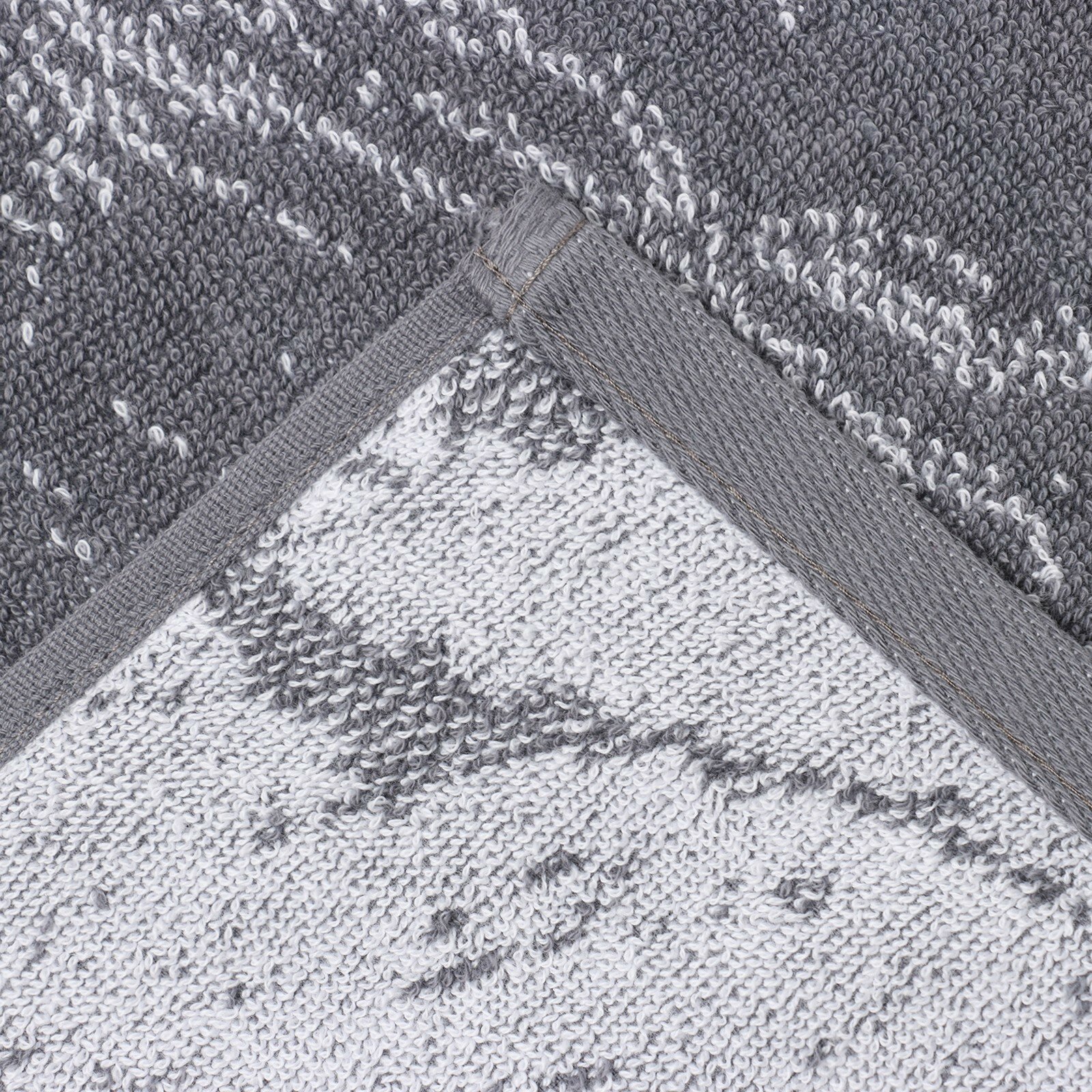Полотенце махровое "Иван" серый, 50х90см, 100% хлопок, 420гр/м2 - фотография № 4