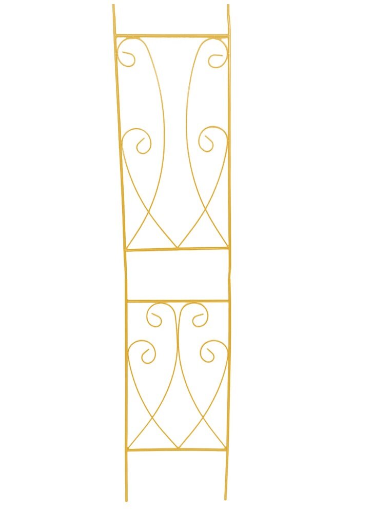 Арка садовая металлическая для растений (для сада) Декор разборная жёлтая, 240х110х40см., труба d=10 - фотография № 2