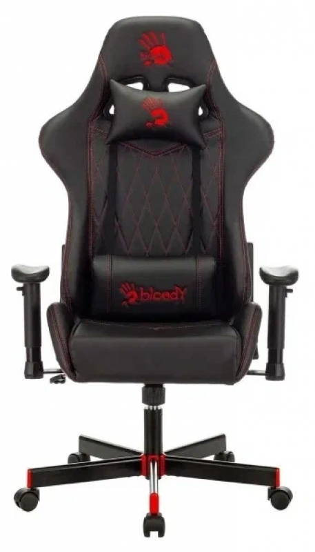 Компьютерное кресло игровое A4Tech Bloody GC-800, обивка: искусственная кожа, цвет: черный