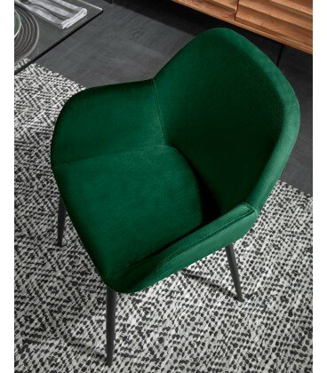 Кресло Konna бархат зелёный - фотография № 3