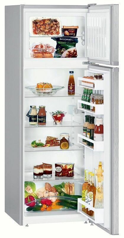Холодильник LIEBHERR , двухкамерный, нержавеющая сталь - фото №1