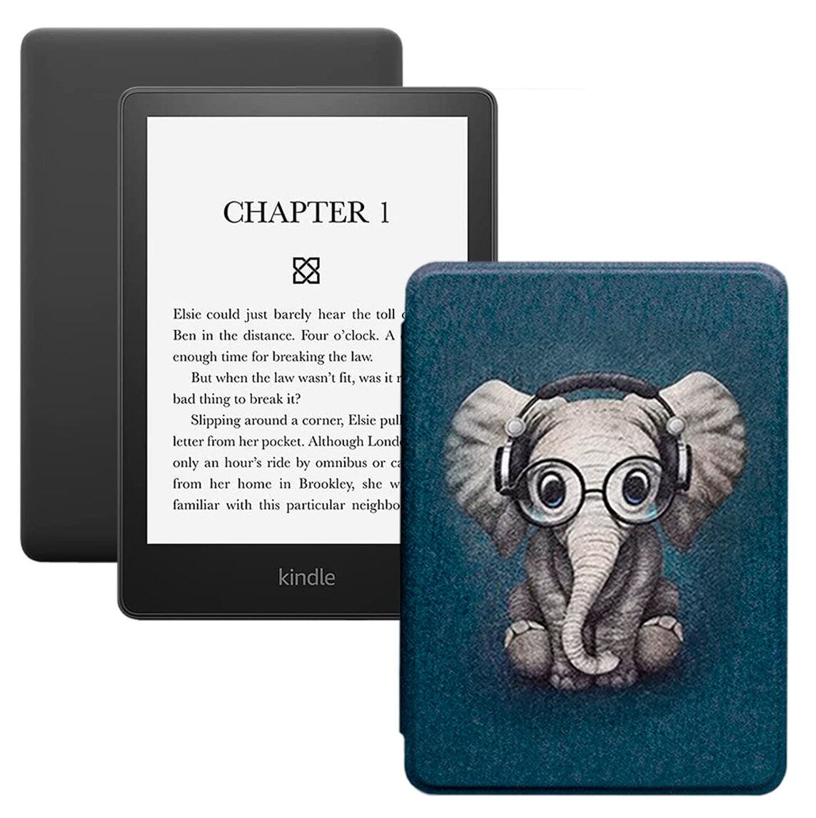 Электронная книга Amazon Kindle PaperWhite 2021 16 Gb black Ad-Supported с обложкой ReaderONE