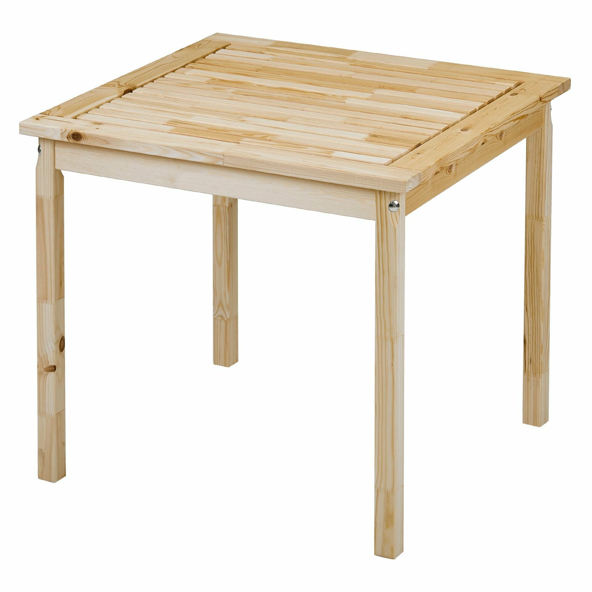 Стол деревянный для сада и дачи, квадратный, 80*80см, хольмен - фотография № 3