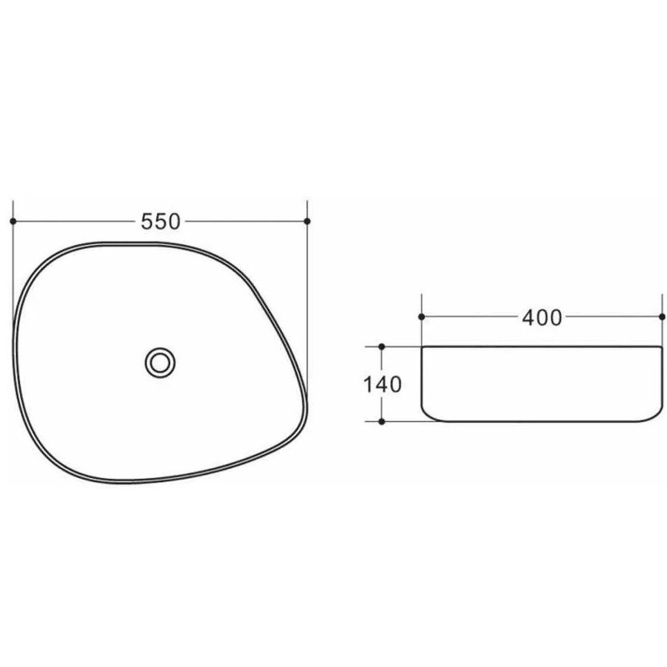Раковина керамическая BelBagno BB1435-NERO 550х400х140 накладная, цвет черный - фотография № 2