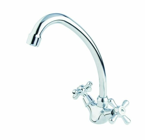 фото Смеситель для кухни двухвентильный хромированый