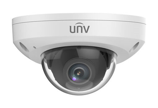 Uniview Видеокамера IP купольная антивандальная, 1/2.8" 2 Мп КМОП @ 30 к/с, ИК-подсветка до 30м, LightHunter 0.001 Лк @F1.6, объектив 2.8 мм, WDR, 2D