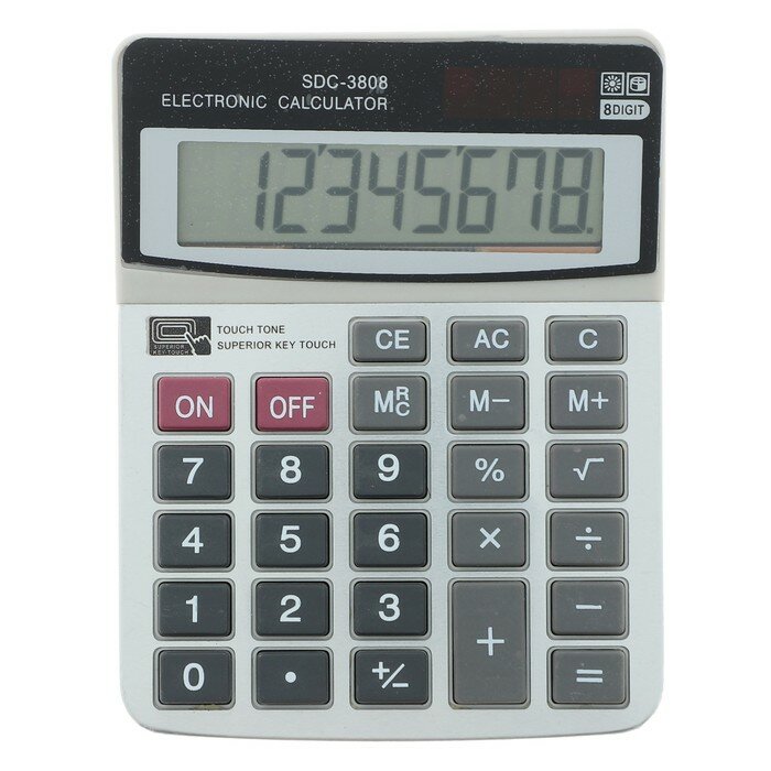 Калькулятор настольный 8 - разрядный SDC - 3808 двойное питание