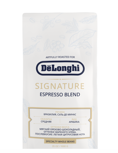 кофе зерновой DELONGHI ESPRESSO BLEND 1 кг - фотография № 1