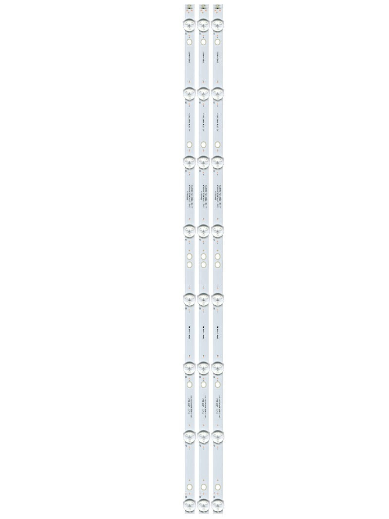 Светодиодная планка для подсветки ЖК панелей 4708-K320WD-A2213K01 (разъем 2 контакта, комплект 3 планки по 619 мм 8 линз)