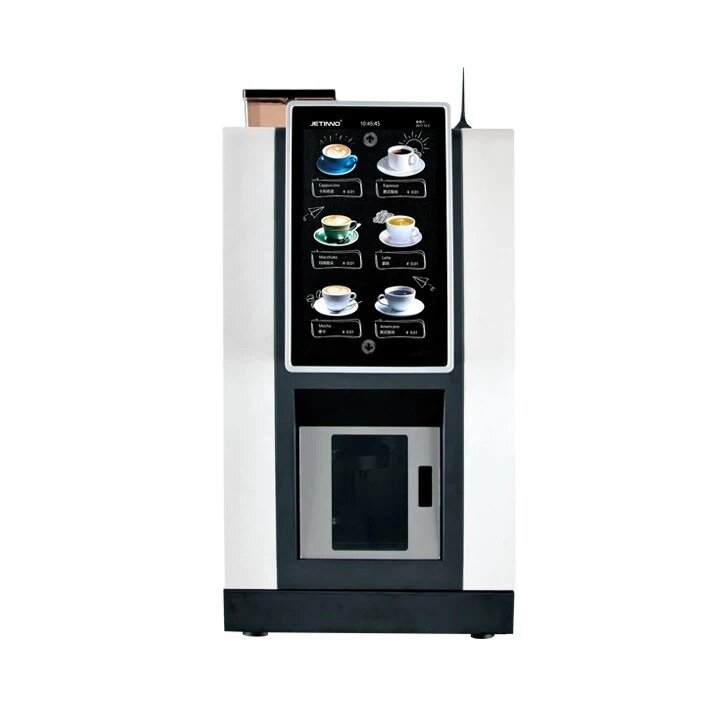 Кофейный автомат Jetinno JL28, с мебелью и эквайрингом, в комплектации слим, в дизайне Black Wooden - фотография № 4