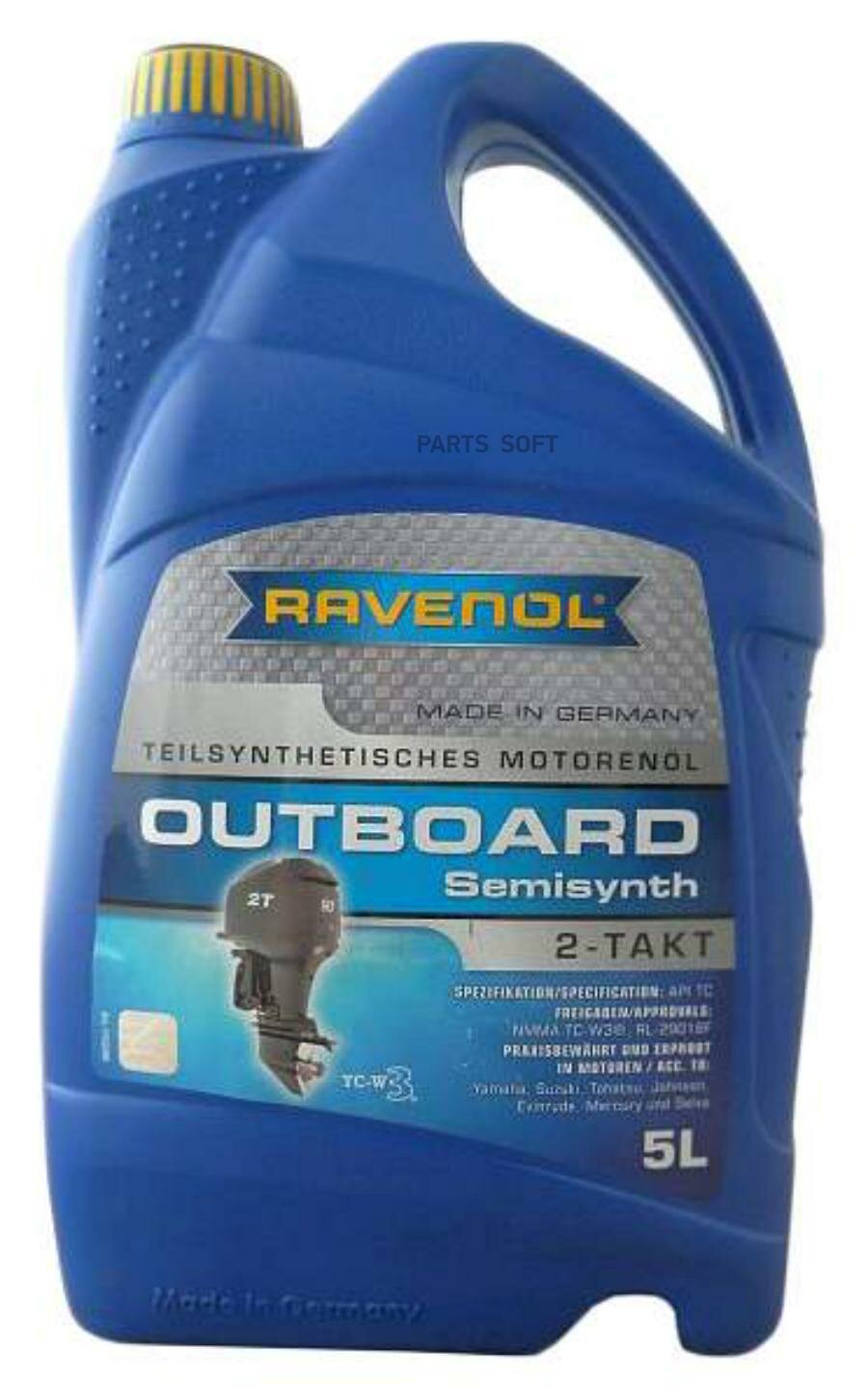 Моторное Масло Для 2Т Лод. моторов Ravenol Outboardoel 2T Teilsynth. ( 5Л) New Смазывание|Масло Ravenol арт. 1152200-005-01-999