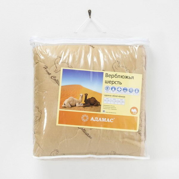 Одеяло облегчённое "Верблюжья шерсть", размер 172х205 +- 5 см, 200гр/м2, чехол п/э - фотография № 4