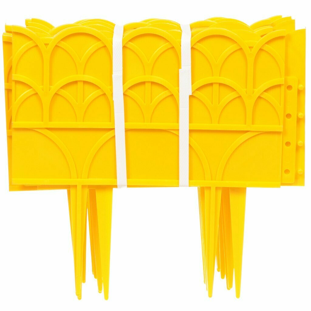 Декоративное ограждение пластмасса, №2, 14х310 см, желтое, Б02