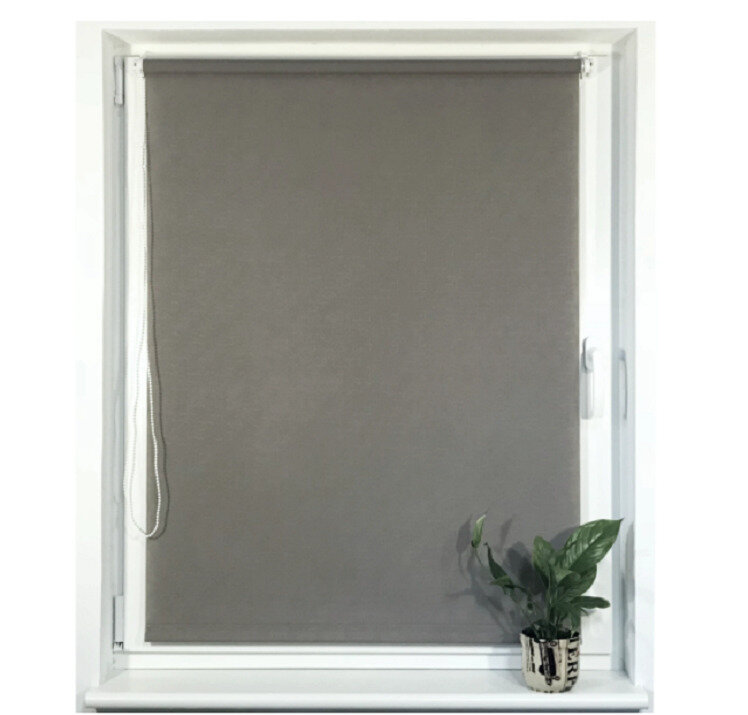 Штора рулонная, 40х160 см, цвет серый - фотография № 3