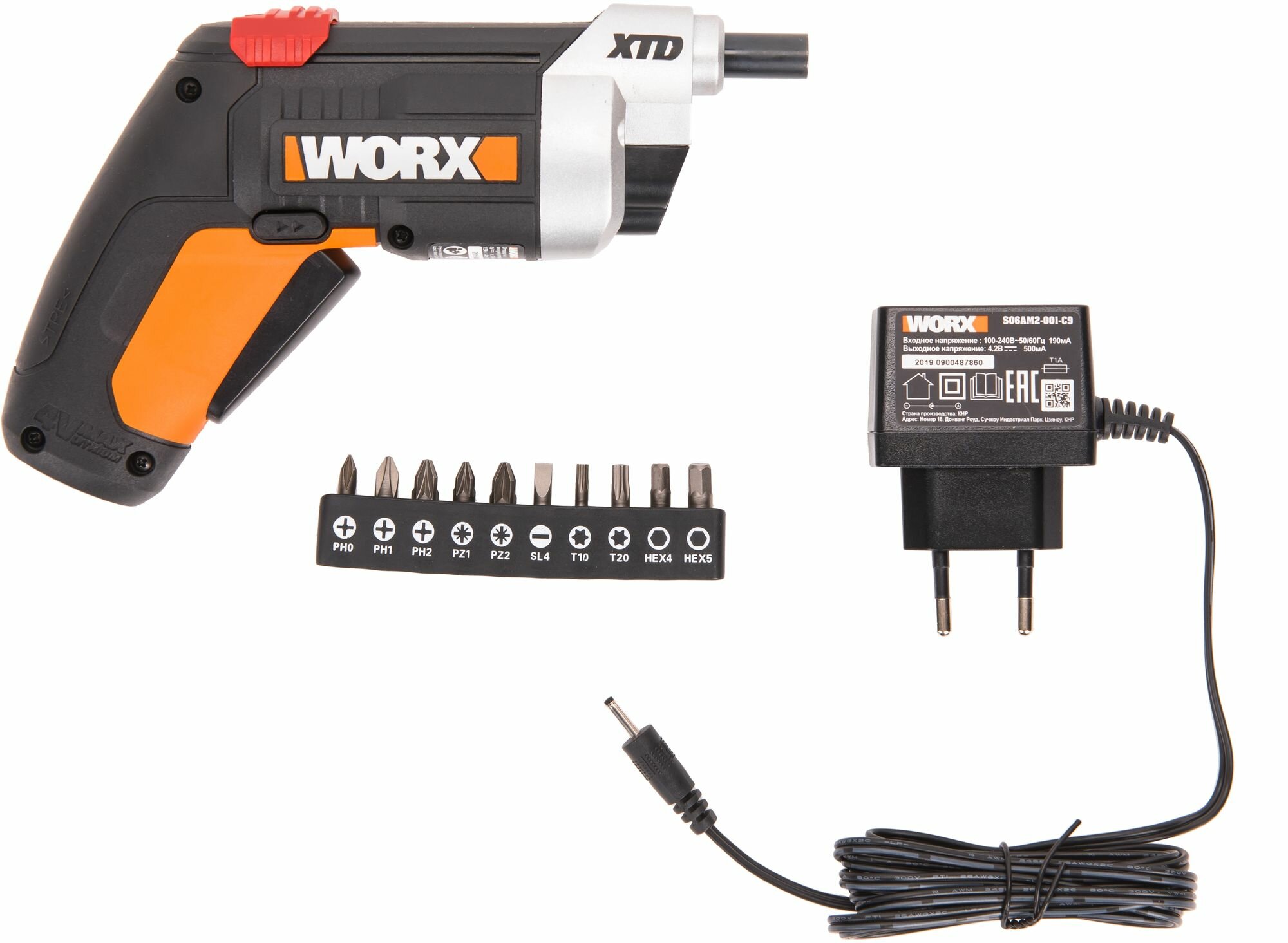 Аккумуляторная отвертка Worx WX252 4 В 1,5 Ач