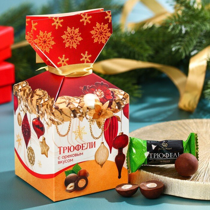 Шоколадные конфеты в упаковке-конфете "Сказочного счастья", вкус: орех, 150 г. - фотография № 3
