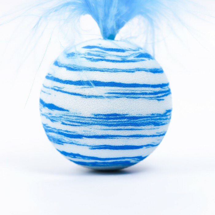 Пижон Игрушка для кошек "Водоворот" 4,2 см, голубая - фотография № 3