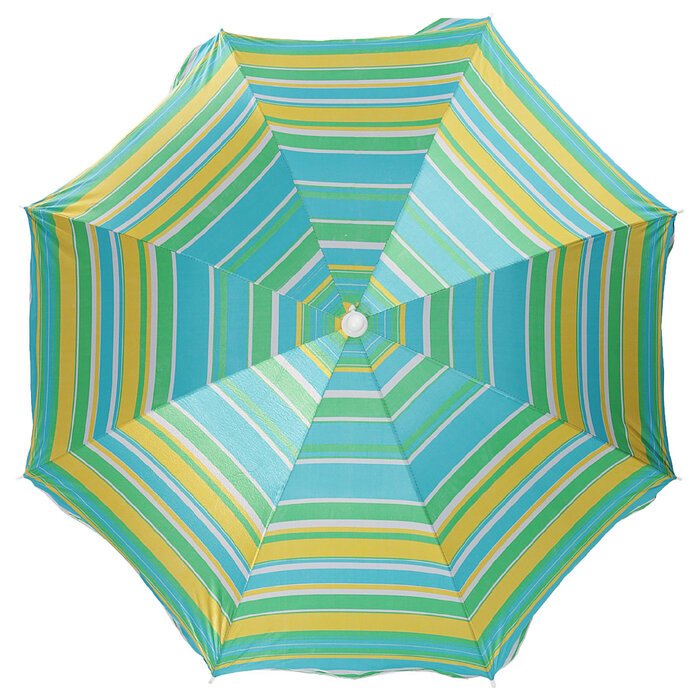 Зонт пляжный «Модерн» с механизмом наклона, серебряным покрытием, d=150 cм, h=170 см, цвет микс - фотография № 4