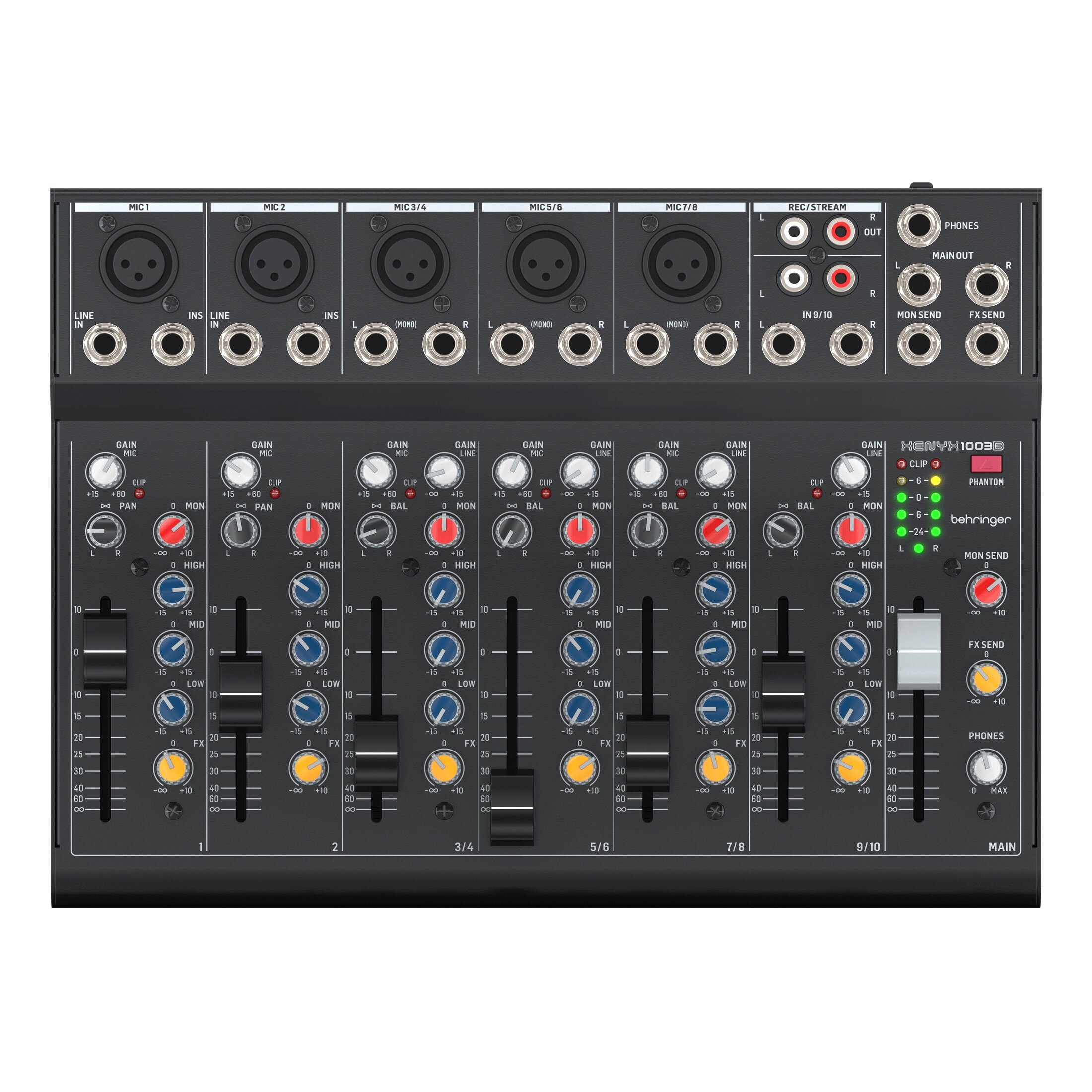 BEHRINGER 1003B XENYX микшер 10 каналов 5 микрофонных предусилителей трехполосный эквалайзер