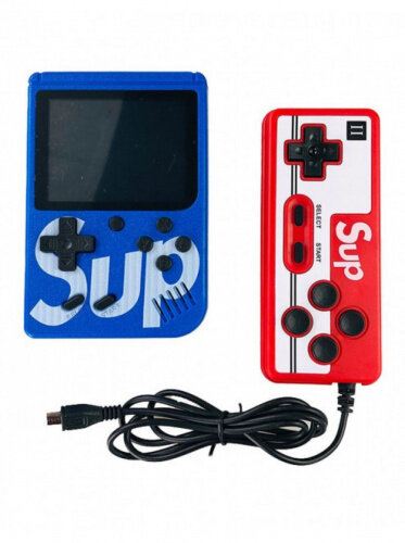 Портативная игровая приставка SUP Game Box Plus 400 в 1 + джойстик (геймпад) / игровая консоль Sup Game Box 400 in 1 / Retro Game PLUS / Blue