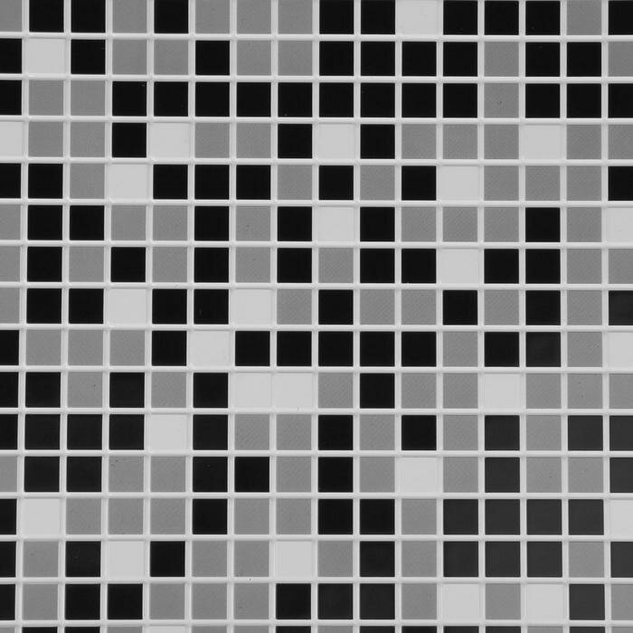 Панель ПВХ Мозаика чёрная 955х480 мм - фотография № 3