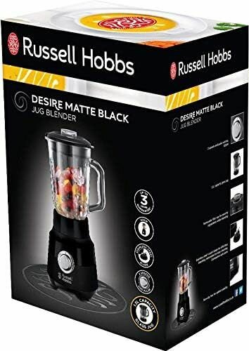 Стационарный блендер Russell Hobbs 24722 для приготовления смузи и супа, 1,5 л, черный, 650 Вт - фотография № 10