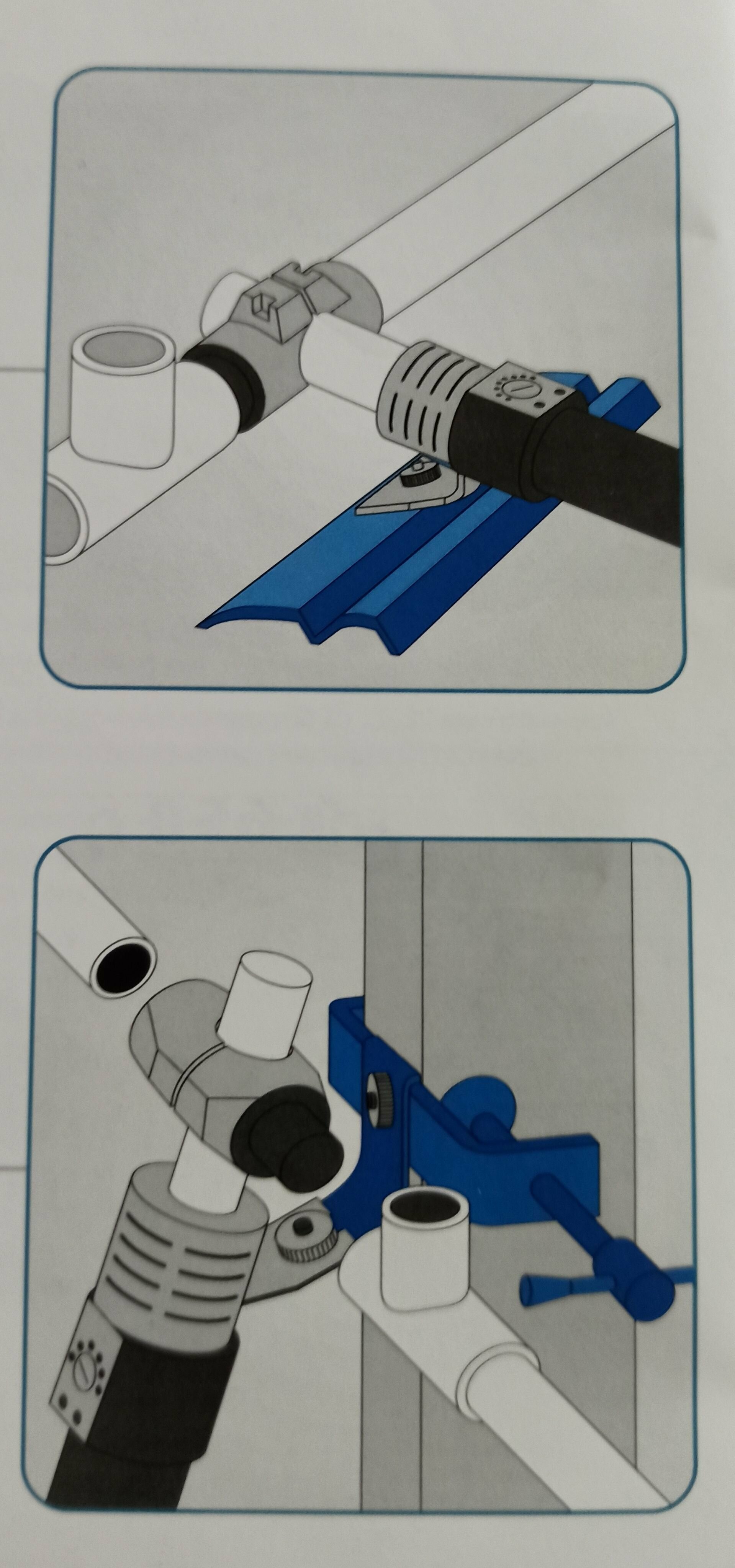 Комплект для сварки пластиковых труб DYTRON Set P-4a 850W TW PROFI blue (16-63) утюг для полипропиленовых труб (D03982) - фотография № 10