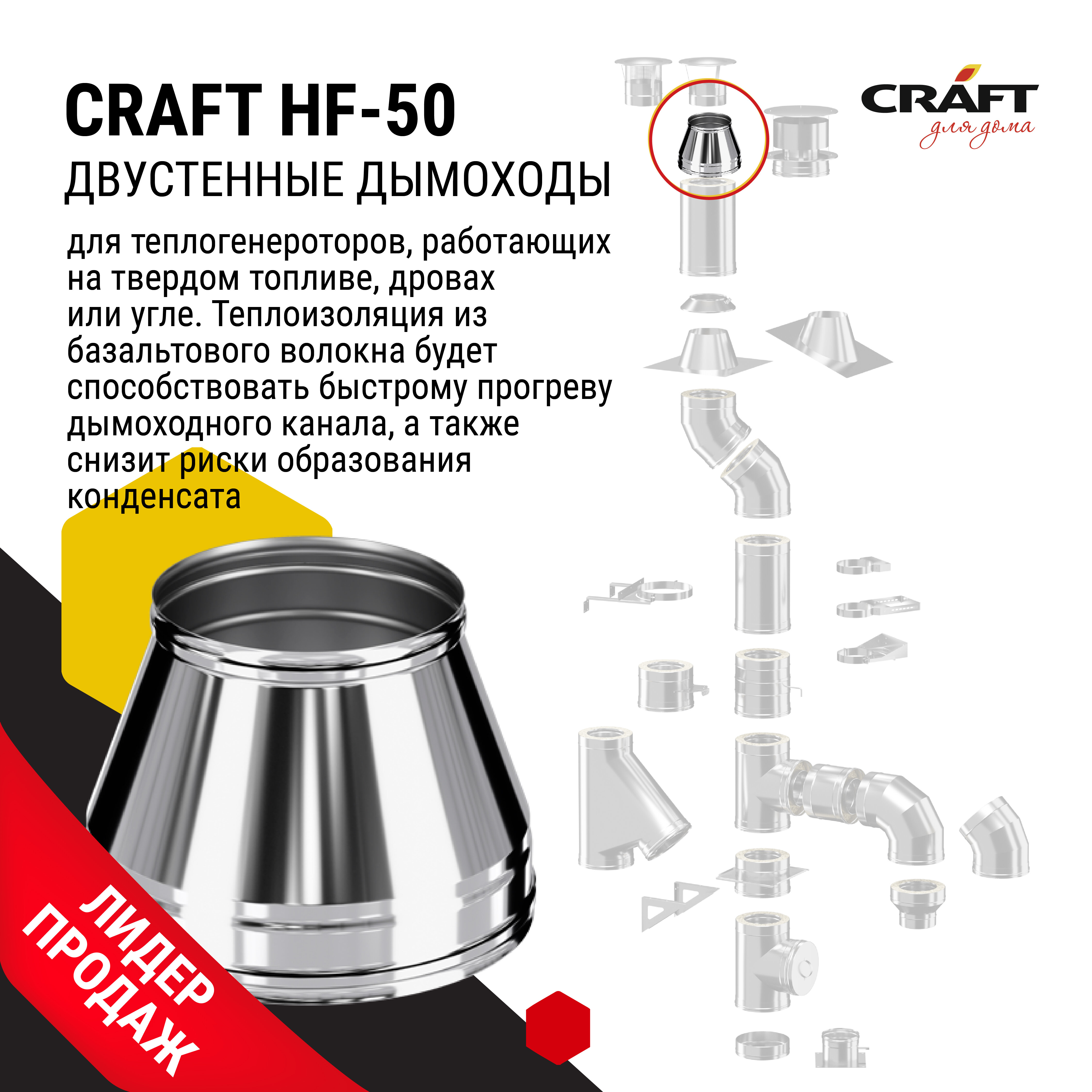 Craft HF-50 конус (316/0,8/304/0,5) Ф150х250 - фотография № 3