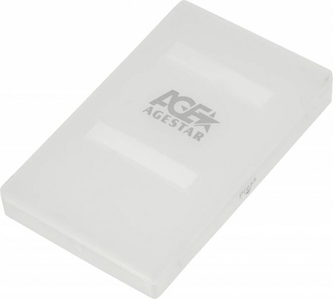 Внешний корпус для HDD/SSD AGESTAR SUBCP1 SATA пластик белый 2.5"