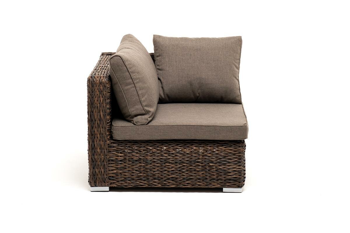 Диван 4SIS "Лунго" трансформирующийся диван из искусственного ротанга (гиацинт), цвет коричневый арт. YH-C1033W-SET TWbrown - фотография № 18