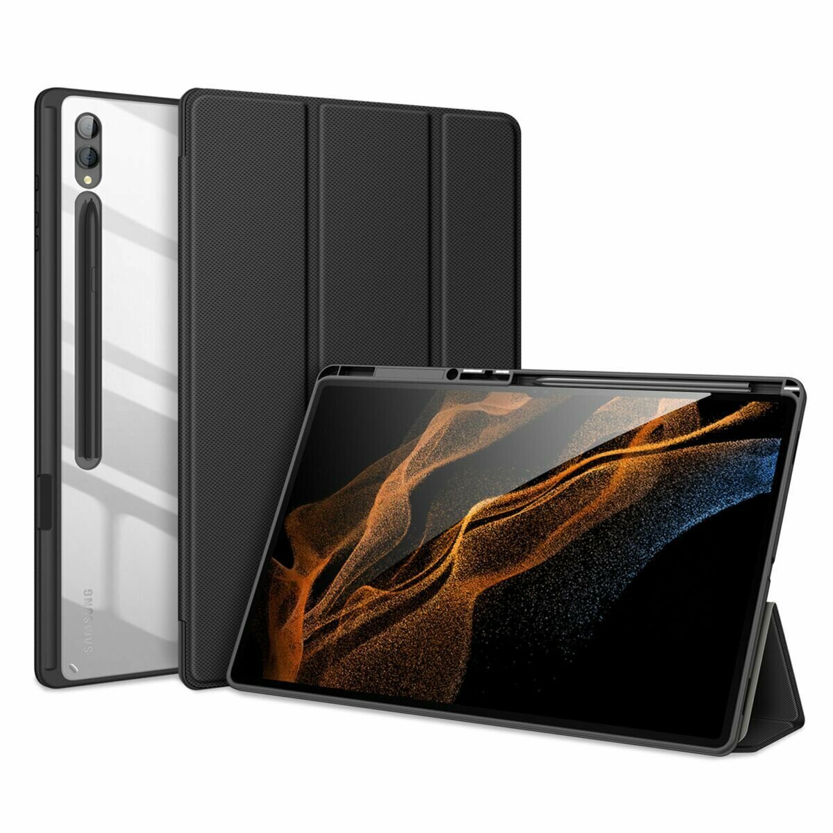 Чехол книжка Dux Ducis для Samsung Galaxy Tab S9 Ultra / S8 Ultra Toby series черный