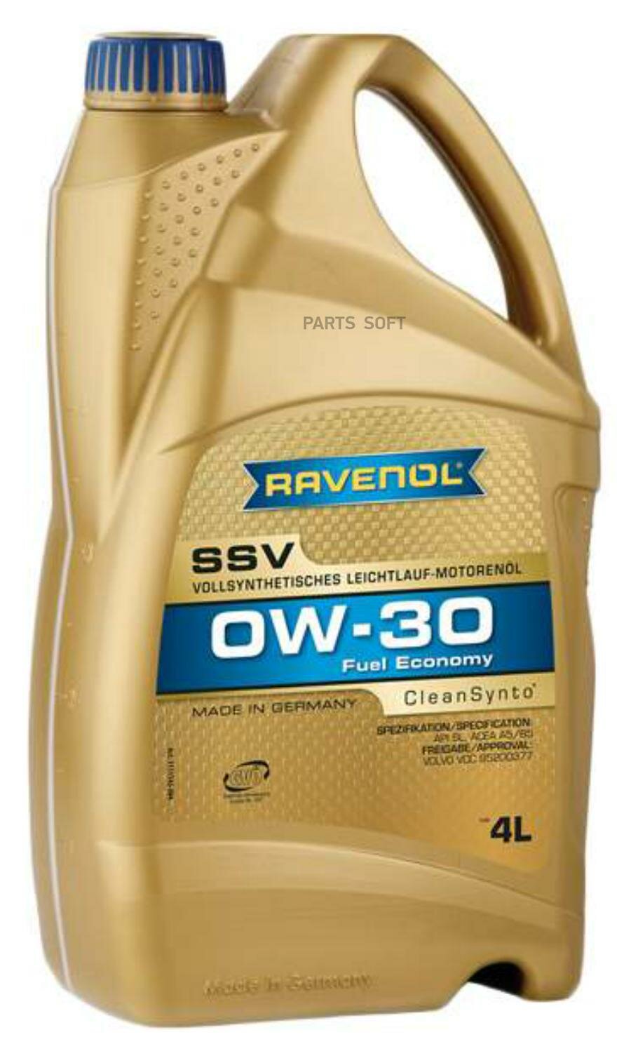Синтетическое моторное масло RAVENOL SSV SAE 0W-30