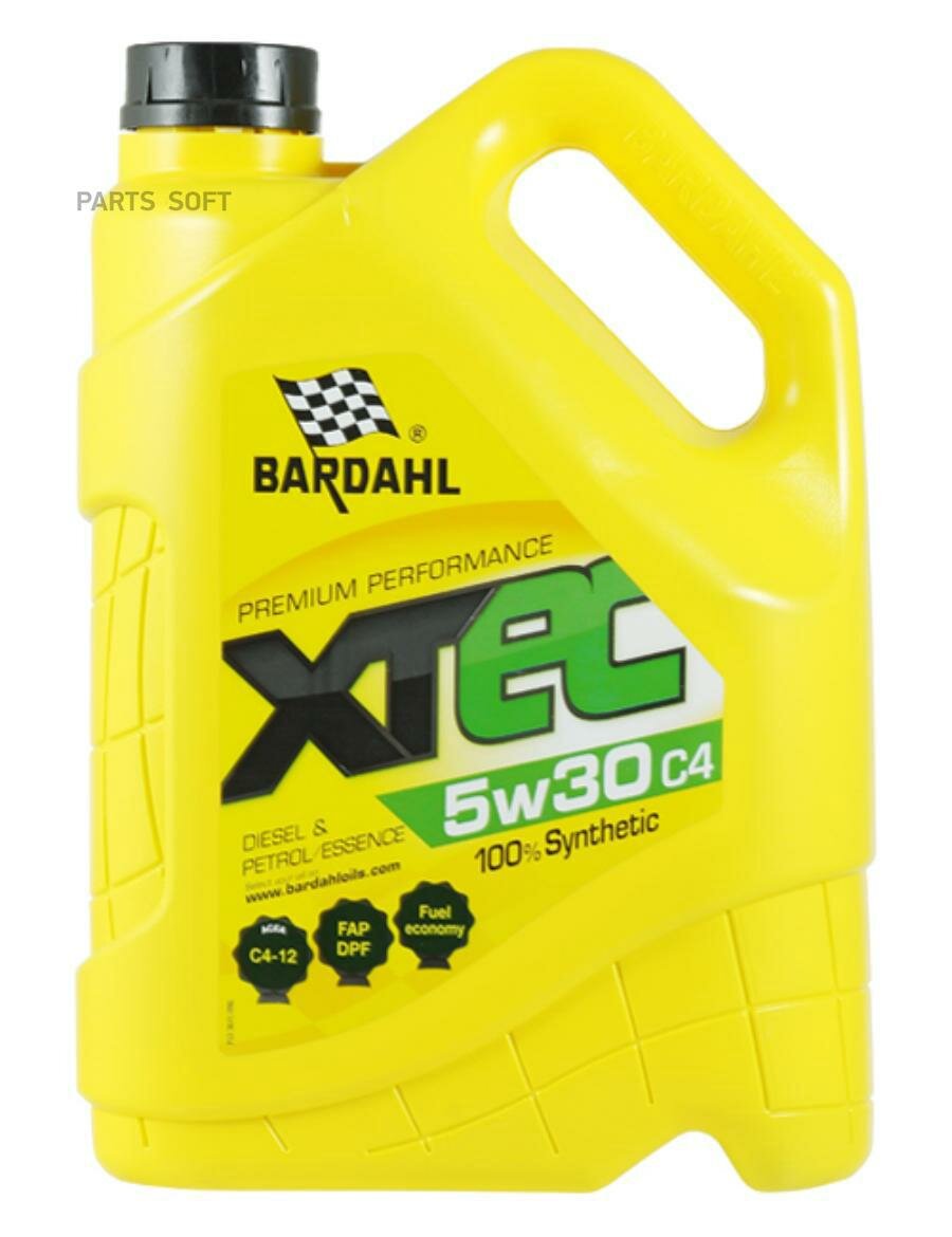 BARDAHL 36153 Масло моторное Bardahl XTEC 5W-30 C4 синтетическое 5 л 36153