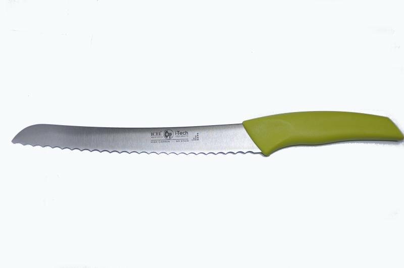 Набор ножей, для хлеба 200/320 мм. салатовый I-TECH Icel /12/, (12 ШТ в упаковке), MAG - 56095