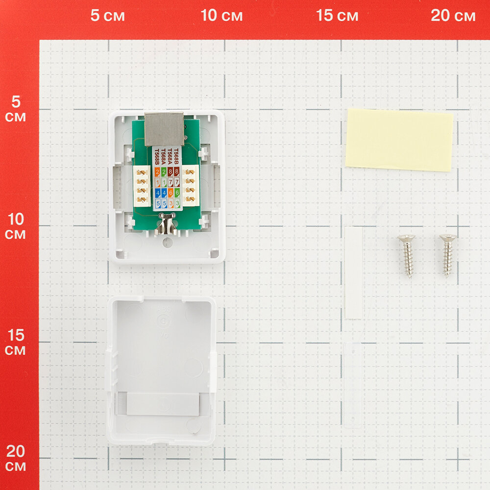 фото Розетка компьютерная экранированная Hyperline (430236) 8P8C CAT6 1 гнездо