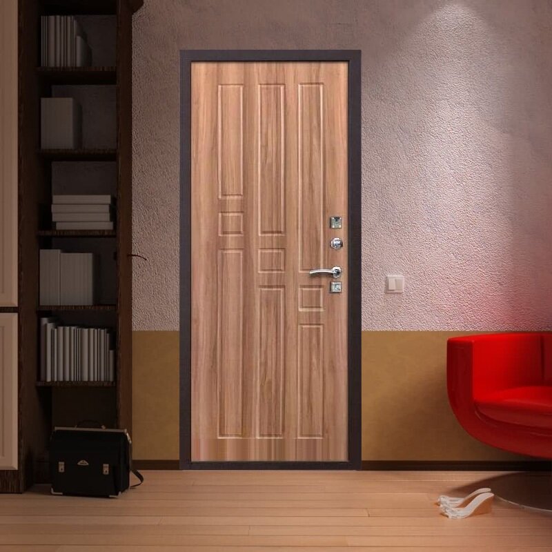 Дверь металлическая Гарда 960R Дуб Рустик - фотография № 2