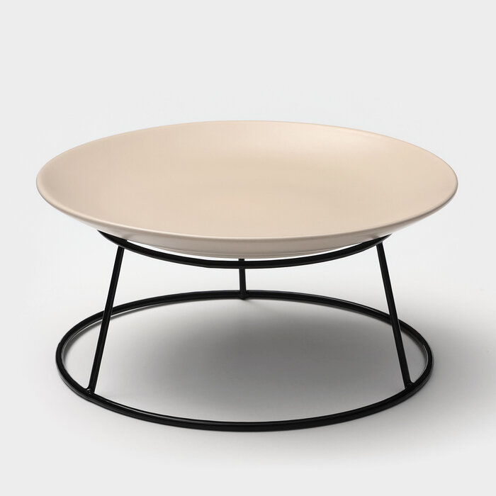 фото Подставка для блюд, 20×25 см, высота 10 см, цвет черный