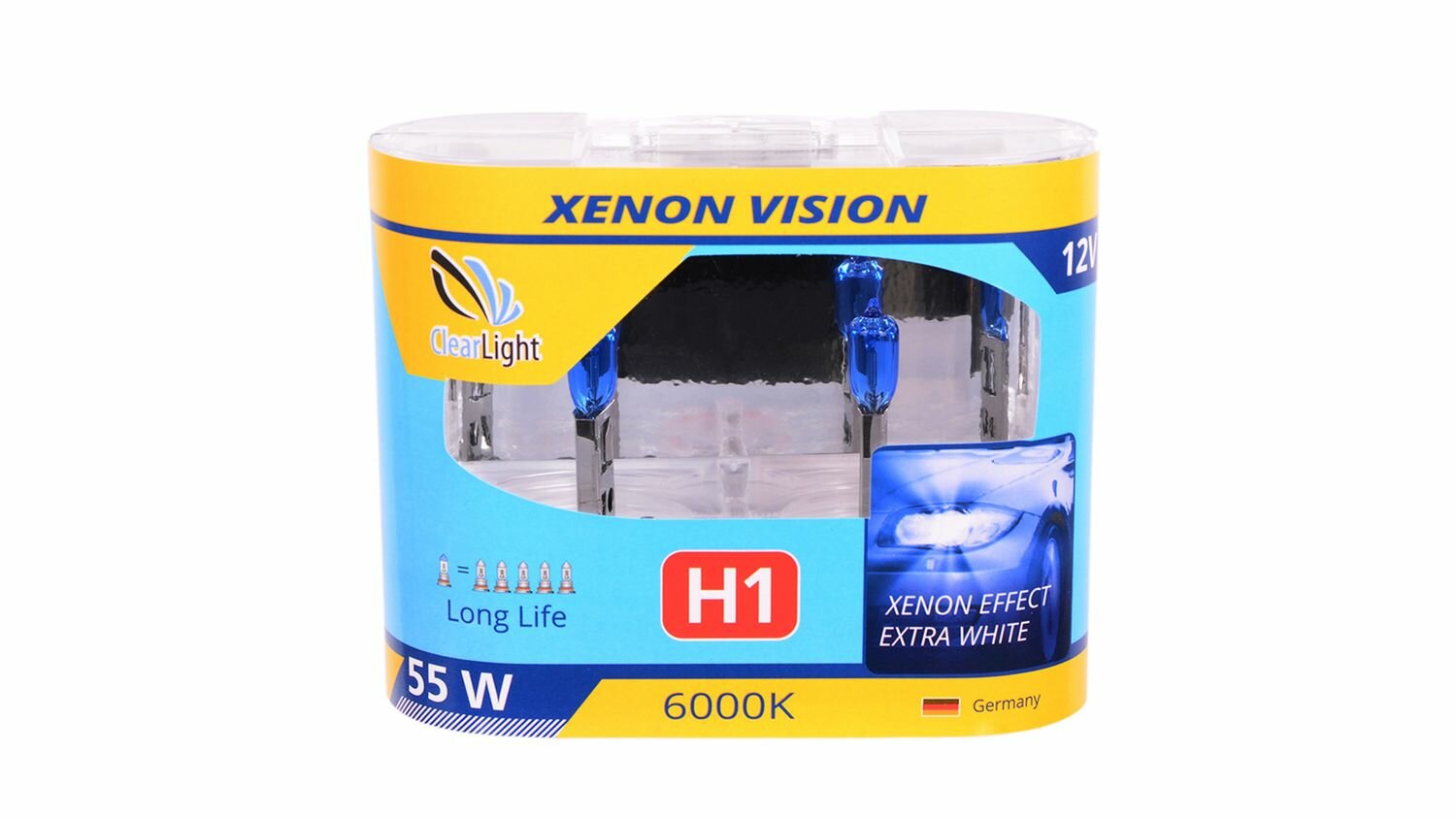 Лампа Clearlight H1 12V 55W Xenon Vision комплект