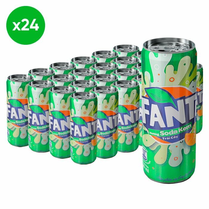 Газированный напиток Fanta Soda Kem со вкусом крем-сода (Вьетнам), 330 мл (24 шт) - фотография № 1