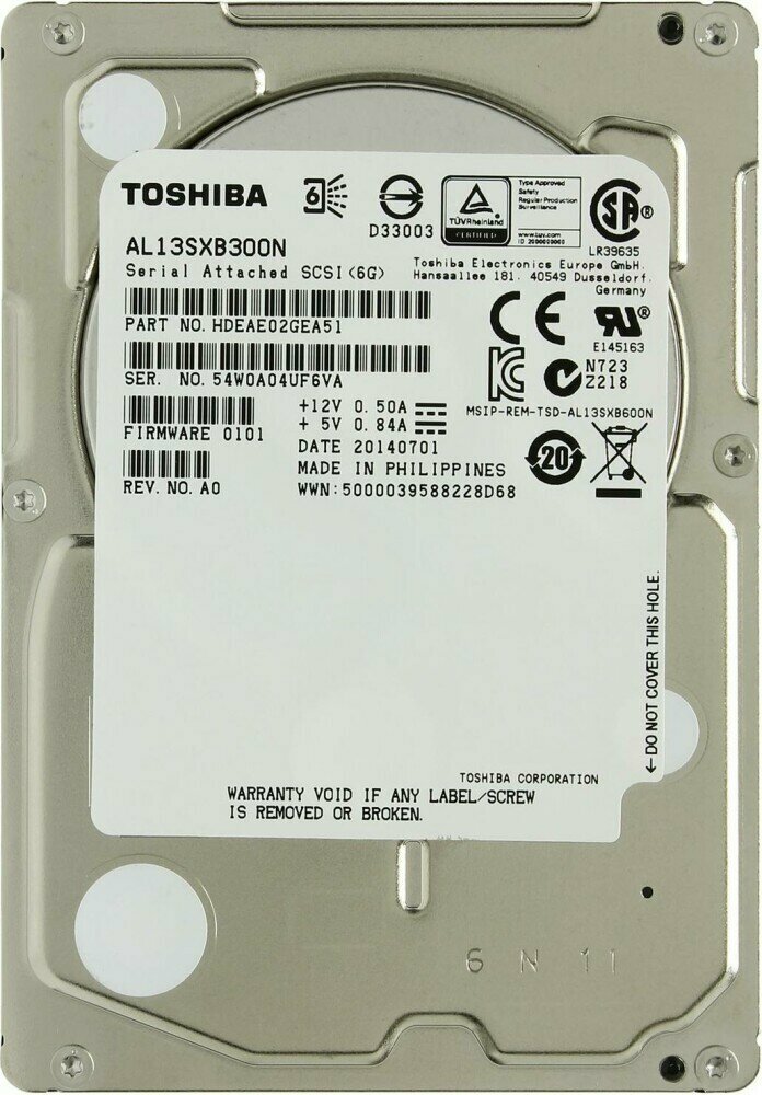 Жёсткий диск 300Gb SAS Toshiba (AL13SXB300N)