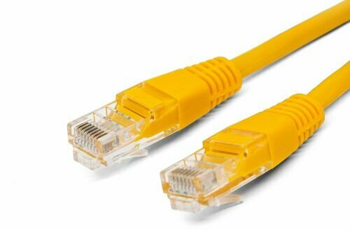 Кабель патч-корд U/UTP 5e кат. 5м Filum FL-U5-C-5M-Y 26AWG(7x0.16 мм), чистая медь, PVC, жёлтый