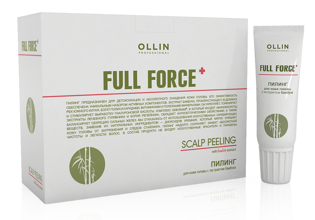OLLIN Professional Full Force Пилинг для кожи головы с экстрактом бамбука