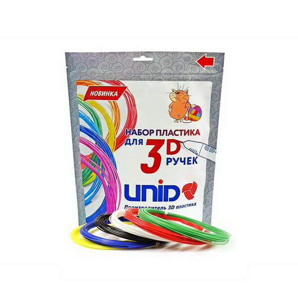 Пластик для 3D ручки UNID PLA пруток 1.75 мм 6 цветов