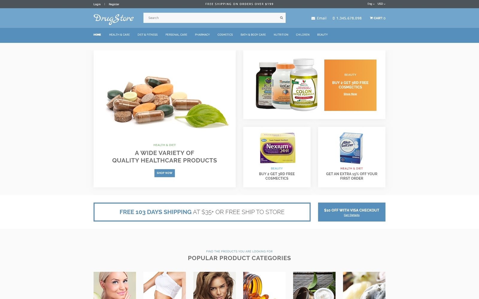 DrugStore Responsive Website Template