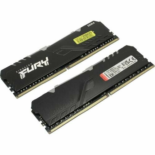 Оперативная память Kingston FURY Beast RGB 16 ГБ (8 ГБ x 2 шт.) DDR4 3200 МГц DIMM CL16 KF432C16BBAK2/16