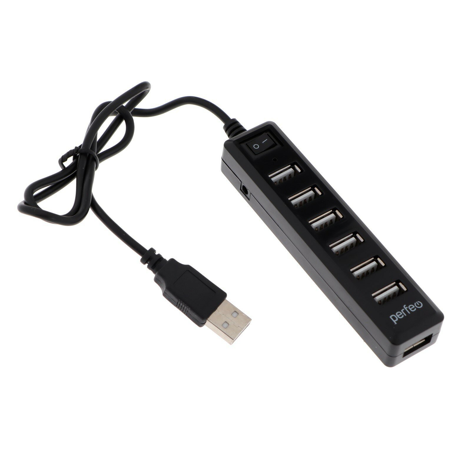 Разветвитель USB (Hub) H034, 7 портов, USB 2.0, чёрный