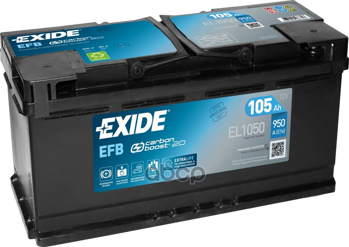 Аккумулятор EXIDE арт. EL1050