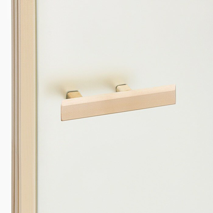 Дверь для бани и сауны "Сатин", размер коробки 190х70 см, липа, 8 мм - фотография № 2