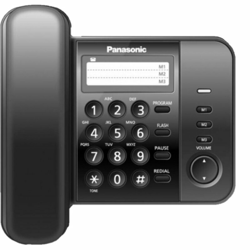 Телефон проводной Panasonic KX-TS2352RUB чер(KX-TS2352RUB) 1190095