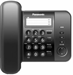 Телефон проводной Panasonic KX-TS2352RUB чер(KX-TS2352RUB), 1190095